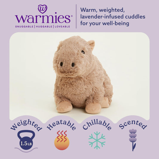 Warmies Capybara snuggle-ready plush for comforting hugs at bedtime
