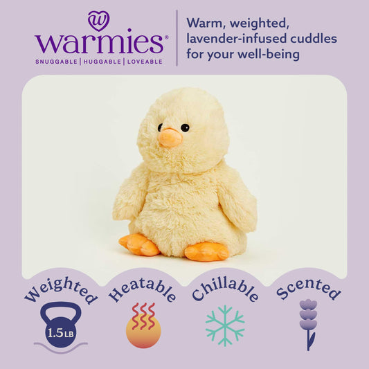 Warmies Chick cooling plush for hot days and refreshing relief