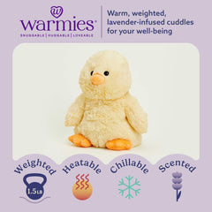 Warmies Chick cooling plush for hot days and refreshing relief
