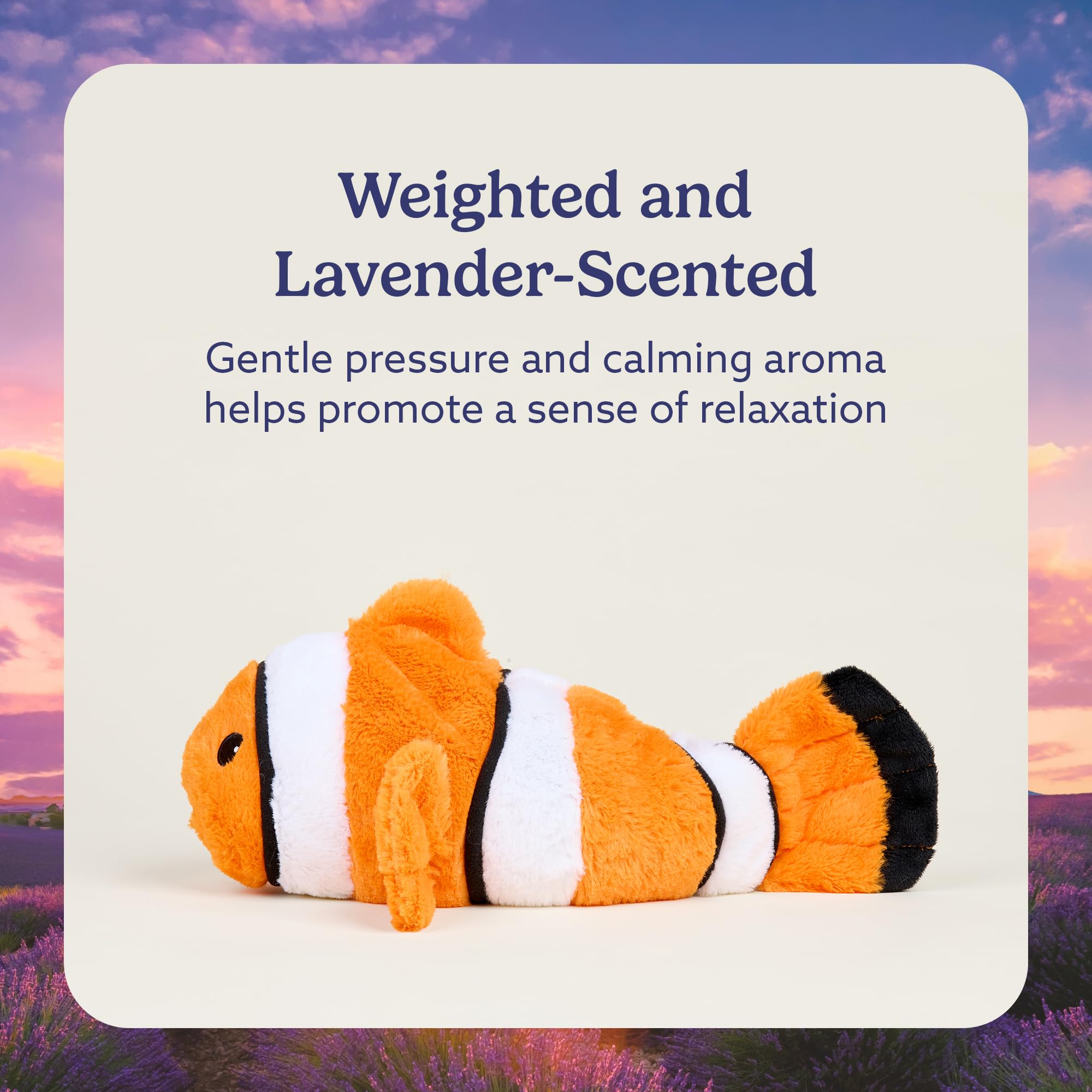 Warmies Clown Fish first-use setup shows simple heating and cuddly readiness.