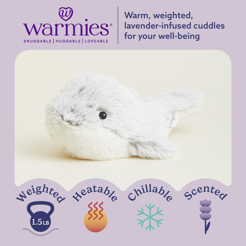 Warmies Dolphin heated plush providing comforting warmth during bedtime