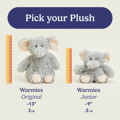 Warmies Elephant safety design meets child-friendly standards.