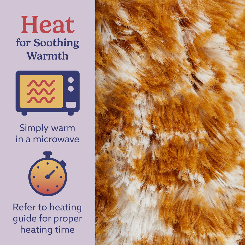 Warmies giraffe weighted plush with real grain filling for comforting heft.