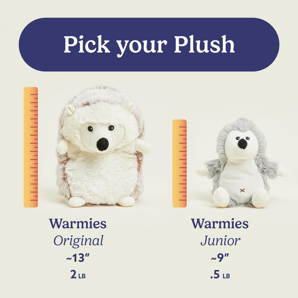 Warmies Hedgehog closeup highlights soft texture and lavender scent
