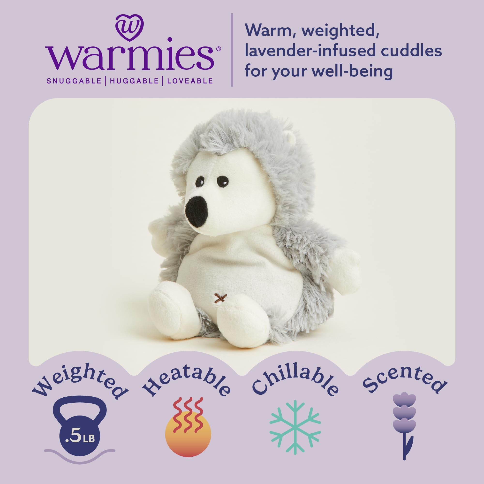 Warmies Hedgehog cooling in freezer provides a refreshing touch on warm days