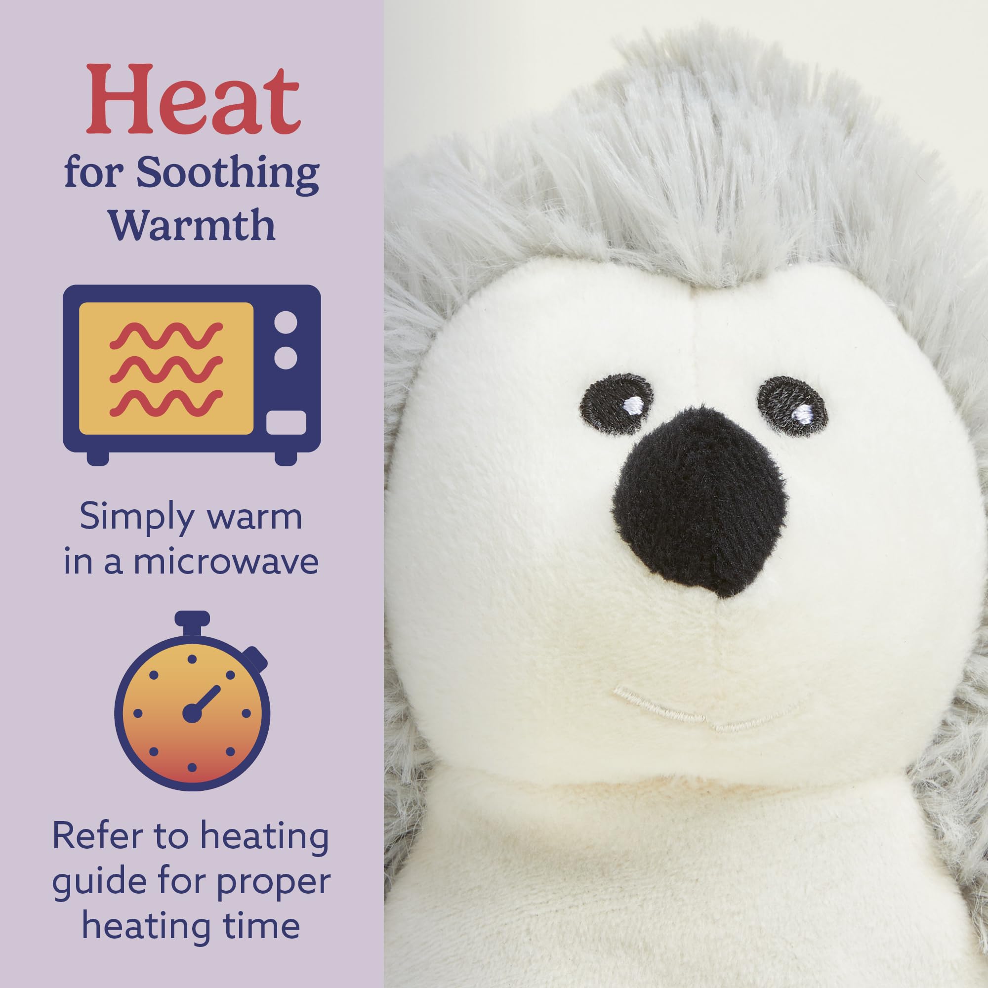 Warmies Hedgehog lavender scent creates a calm, cozy ambience