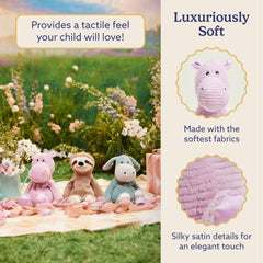 Warmies Hippo lavender scent detail adds gentle calming aroma