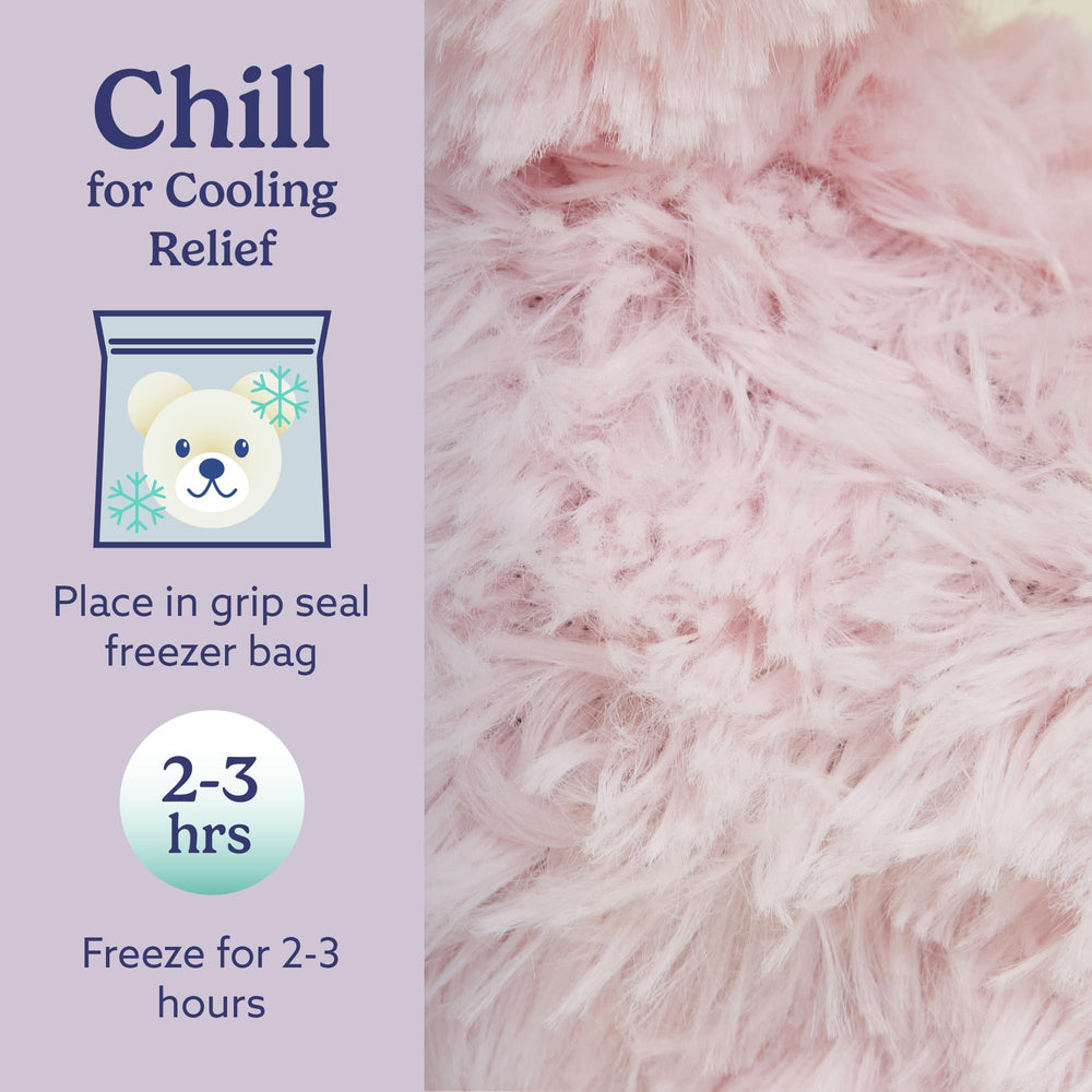 Warmies Junior Pink Llama lavender scent enhances a calm atmosphere.