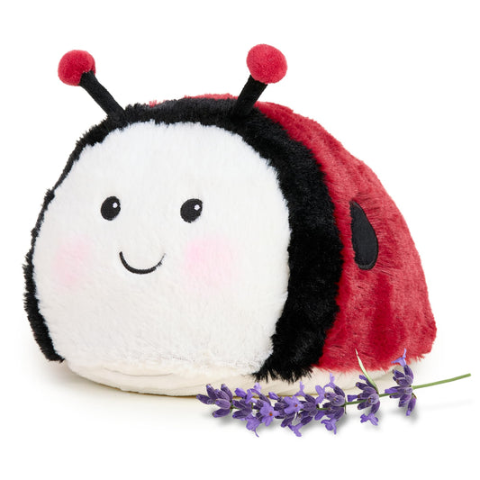 Warmies Ladybug heatable plush ready for comforting warmth and cozy snuggles.