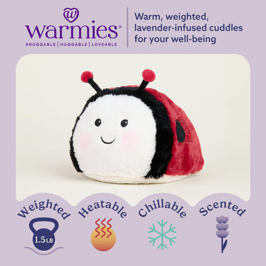 Warmies Ladybug weighted plush for calm evenings and soothing hugs.