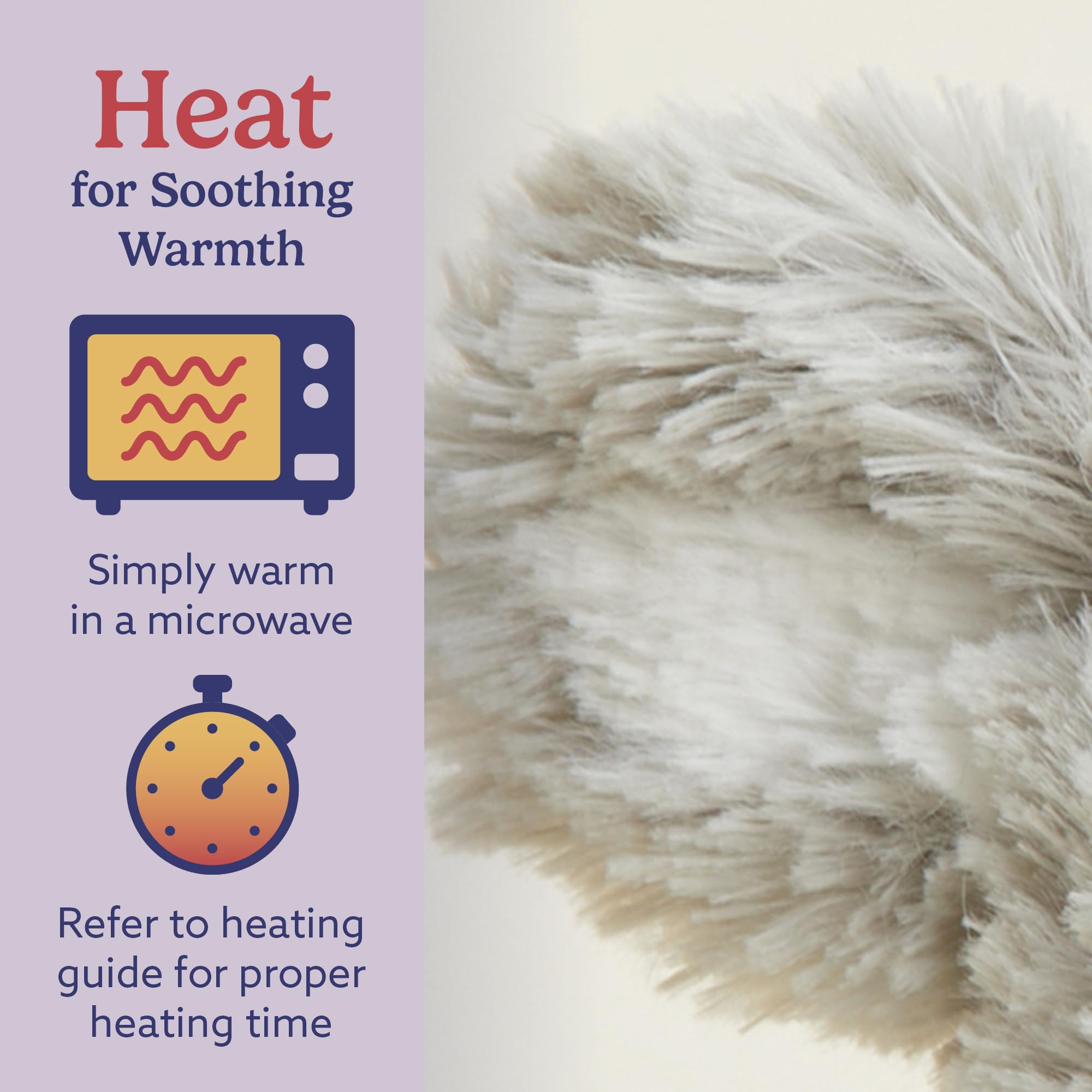 Warmies Mouse lavender aroma enhances calm moments.