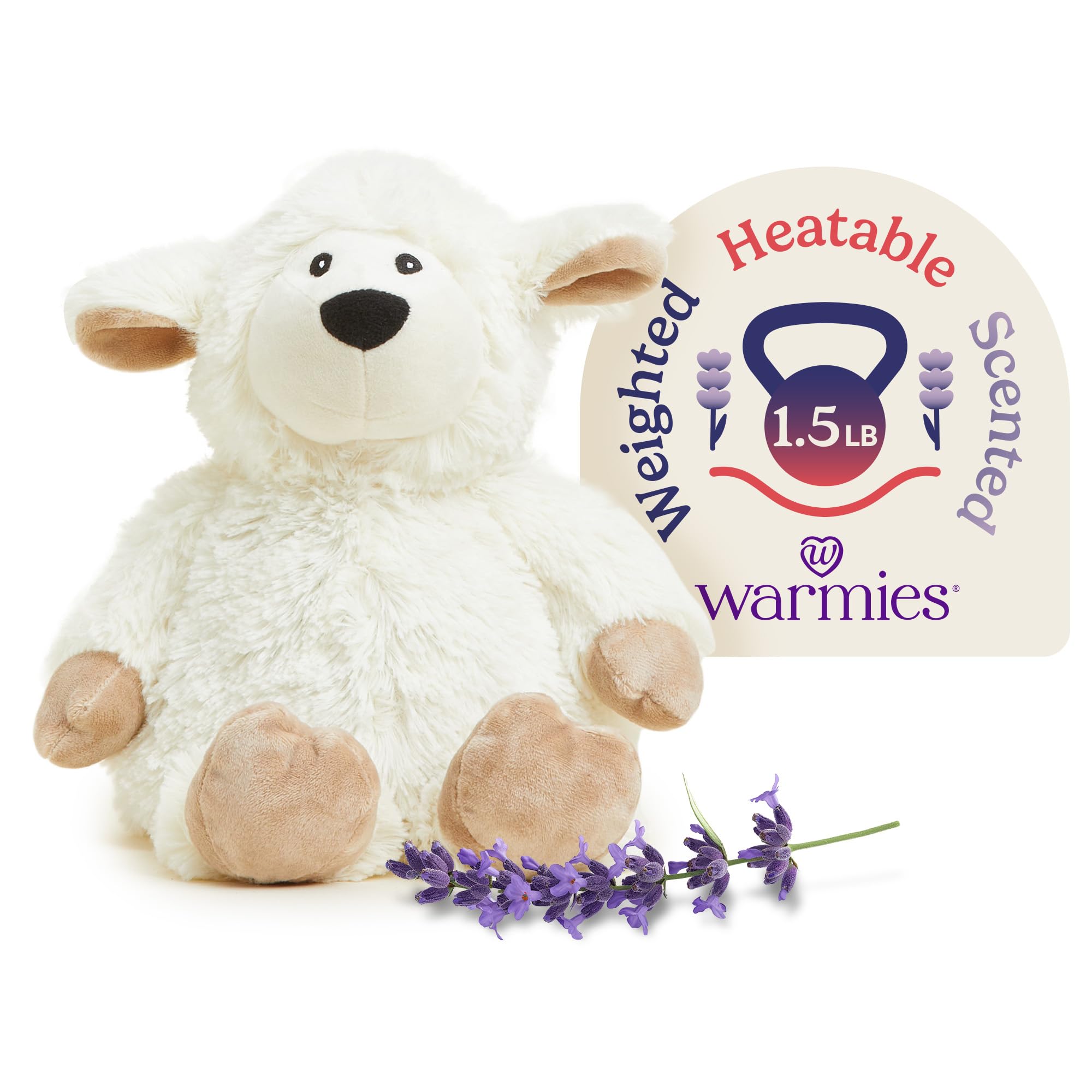 Warmies Sheep heated plush for soothing warmth at bedtime.