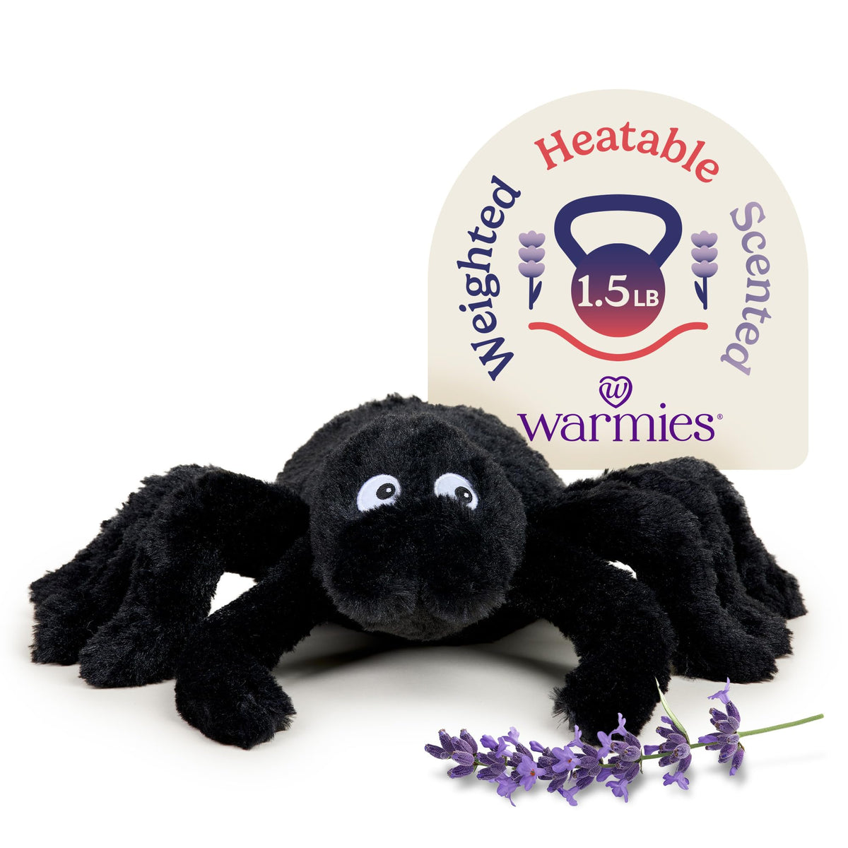 Warmies Spider microwavable plush provides cozy heat for relaxing evenings.