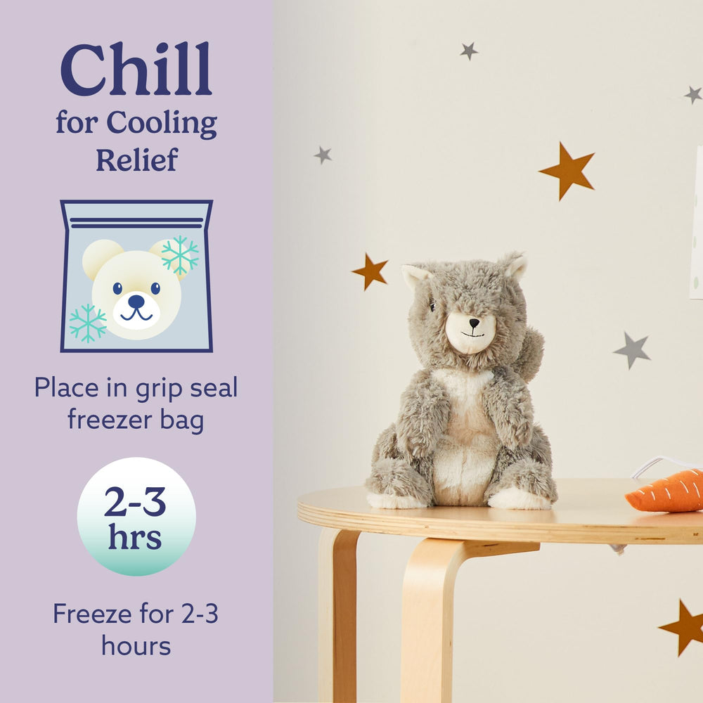 Warmies Squirrel soft plush texture invites gentle touch and comfort.