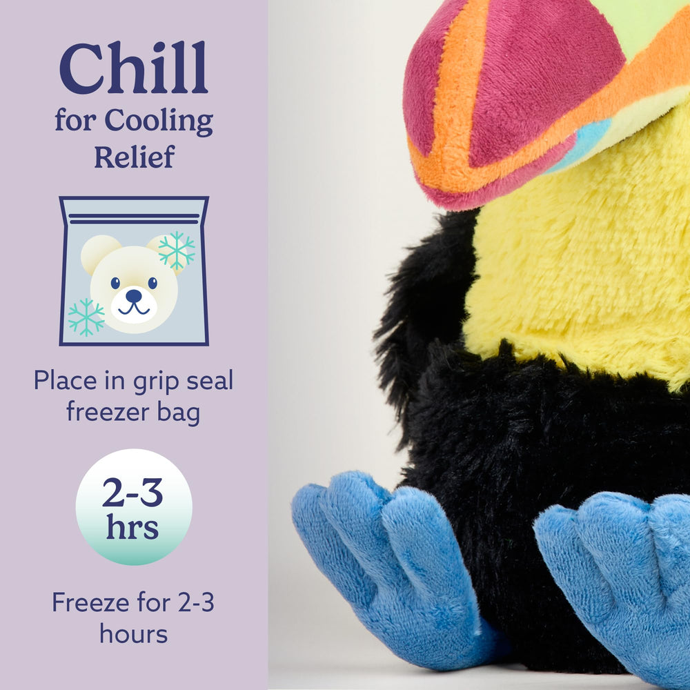Warmies Toucan lavender-scented plush for calm bedtime moments.