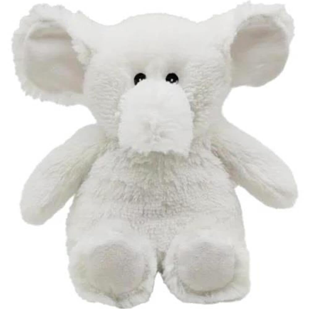 Warmies White Elephant microwavable plush provides soothing warmth with lavender aroma.