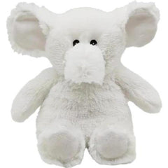 Warmies White Elephant microwavable plush provides soothing warmth with lavender aroma.