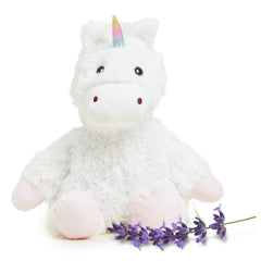 Warmies White Unicorn microwavable plush delivers comforting warmth for evenings
