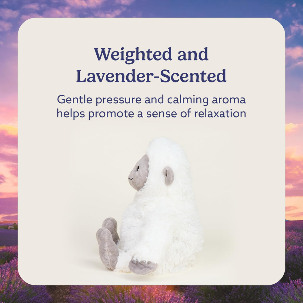 Warmies Yeti microwavable heat for quick comforting warmth.