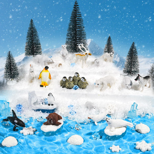 Warmtree penguin figurine enhances Arctic diorama with charming detail
