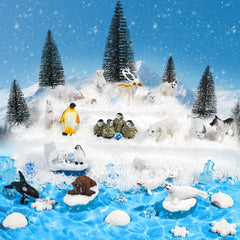 Warmtree penguin figurine enhances Arctic diorama with charming detail