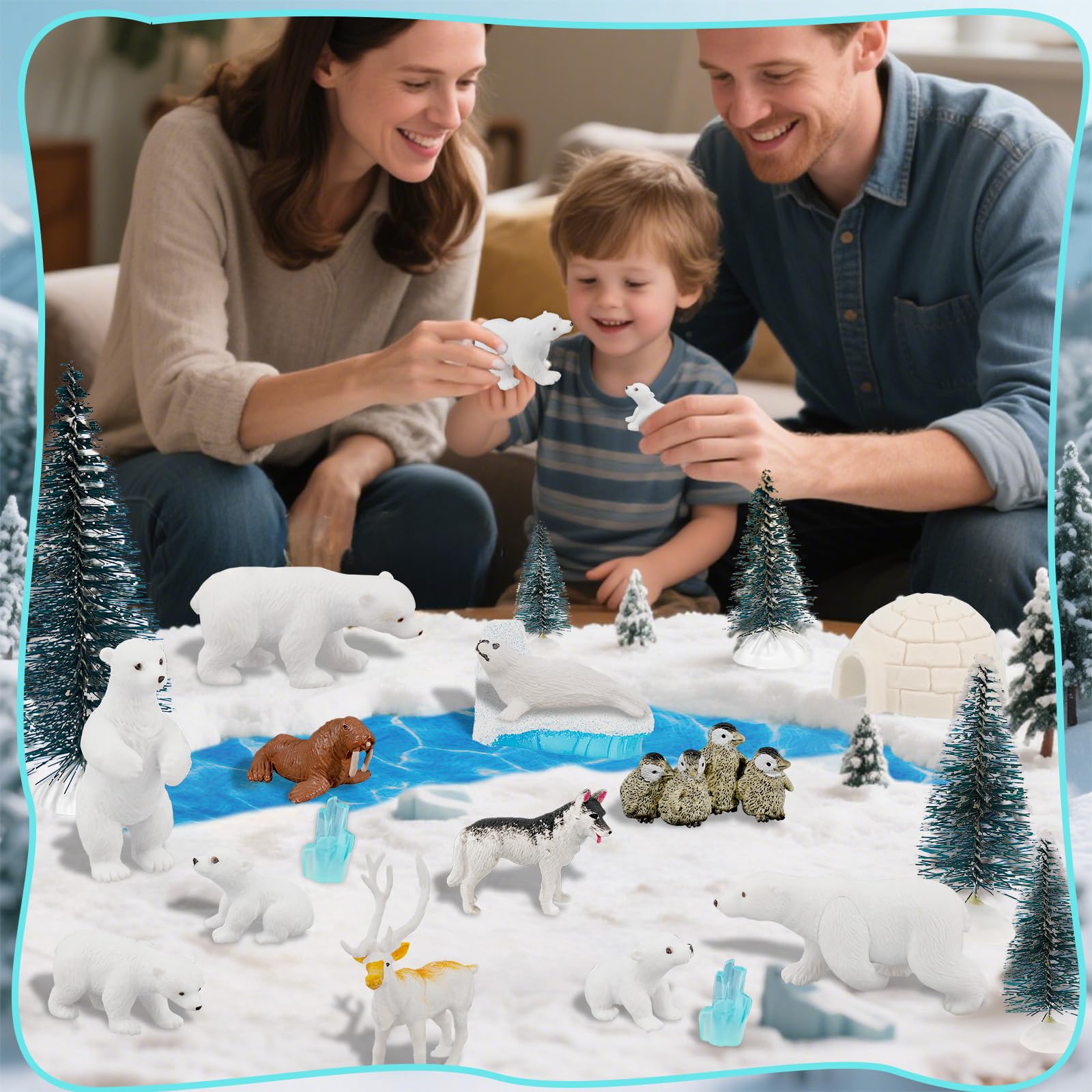Warmtree iceberg and ice cube pieces add dimensional ocean scenery