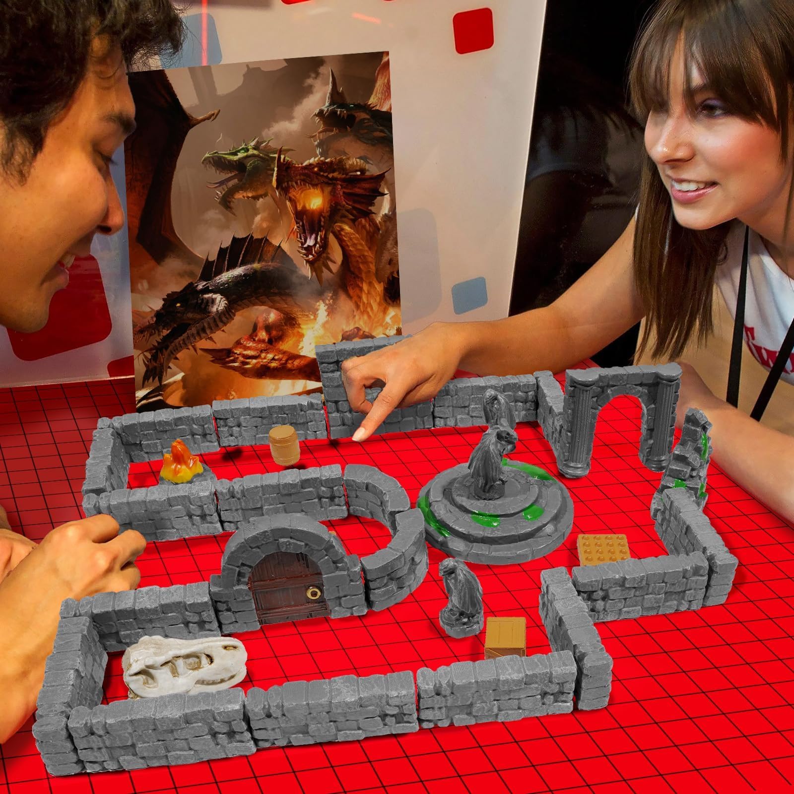 Warmtree fire pits and barrels enrich cluttered terrain for interactive encounters