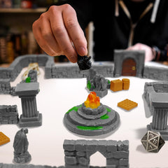 Warmtree modular dungeon walls enabling versatile scene assembly for campaigns