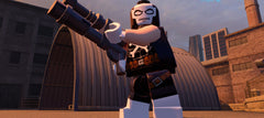 WARNER BROS LEGO Marvel's Avengers PS4 Captain America shield in LEGO setting.