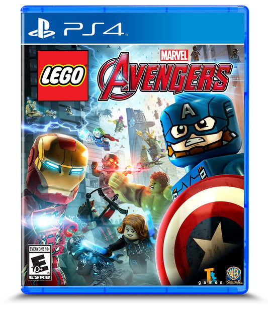 WARNER BROS LEGO Marvel's Avengers PS4 game cover displaying hero teamwork.