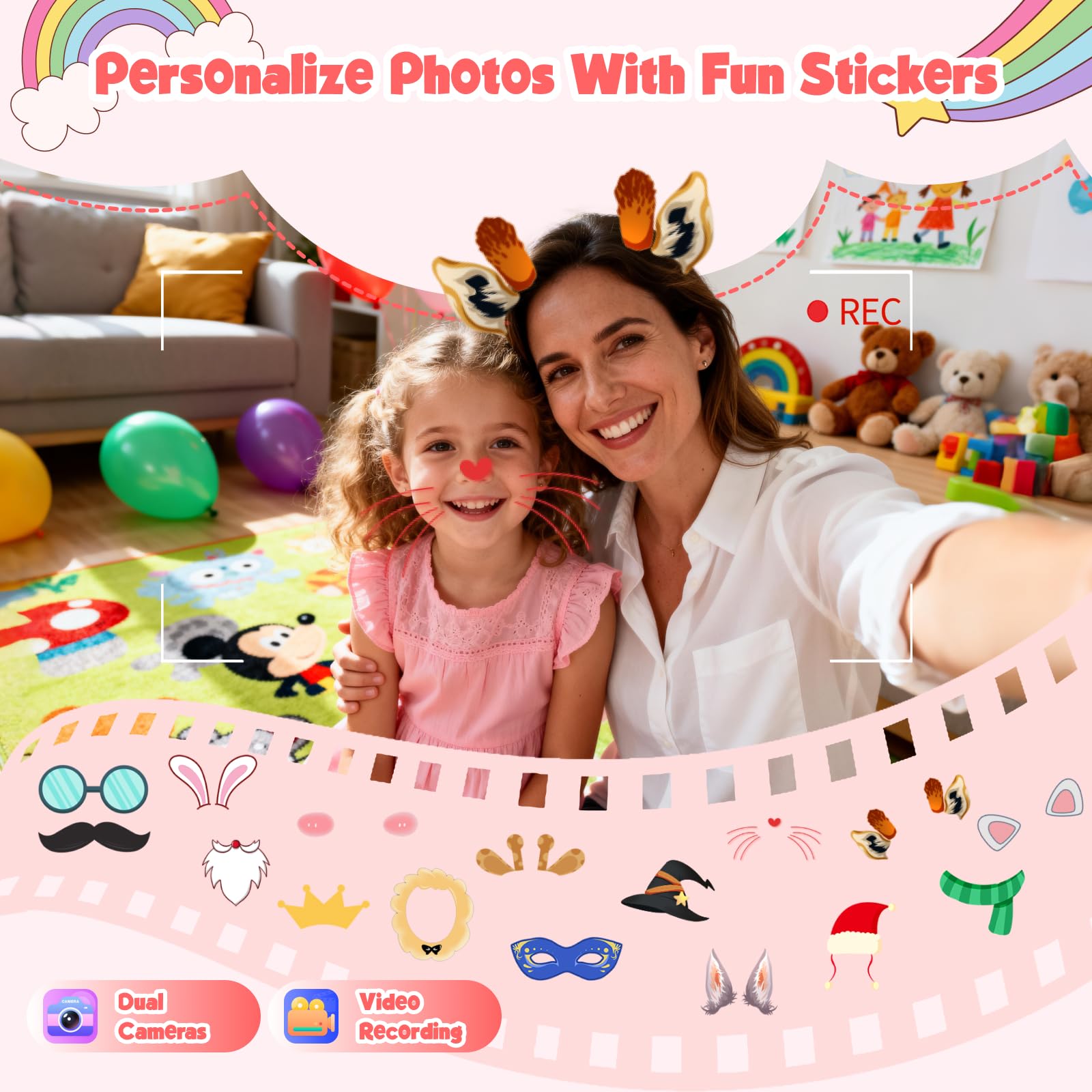 WARWARS touchscreen kid phone with a 2.8-inch display, ideal for small hands.