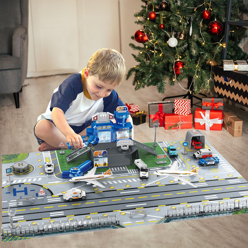 WASAiKA airport playset control tower and signs enhance realism