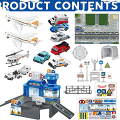 WASAiKA airport playset helicopter landing adds dynamic play scenarios