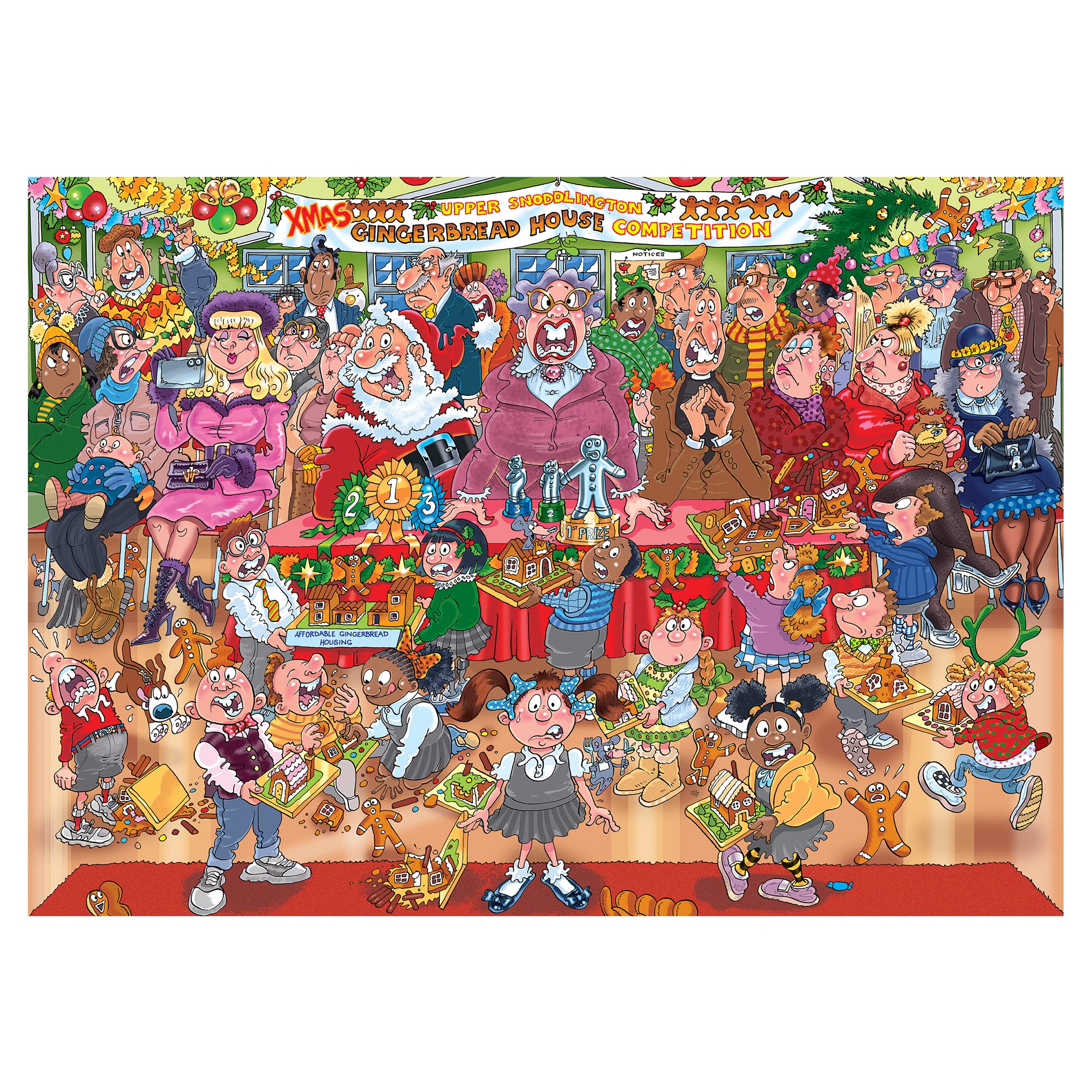 Wasgij Christmas 18 Gingerbread Showstopper artist James Alexander delivers distinctive holiday art.