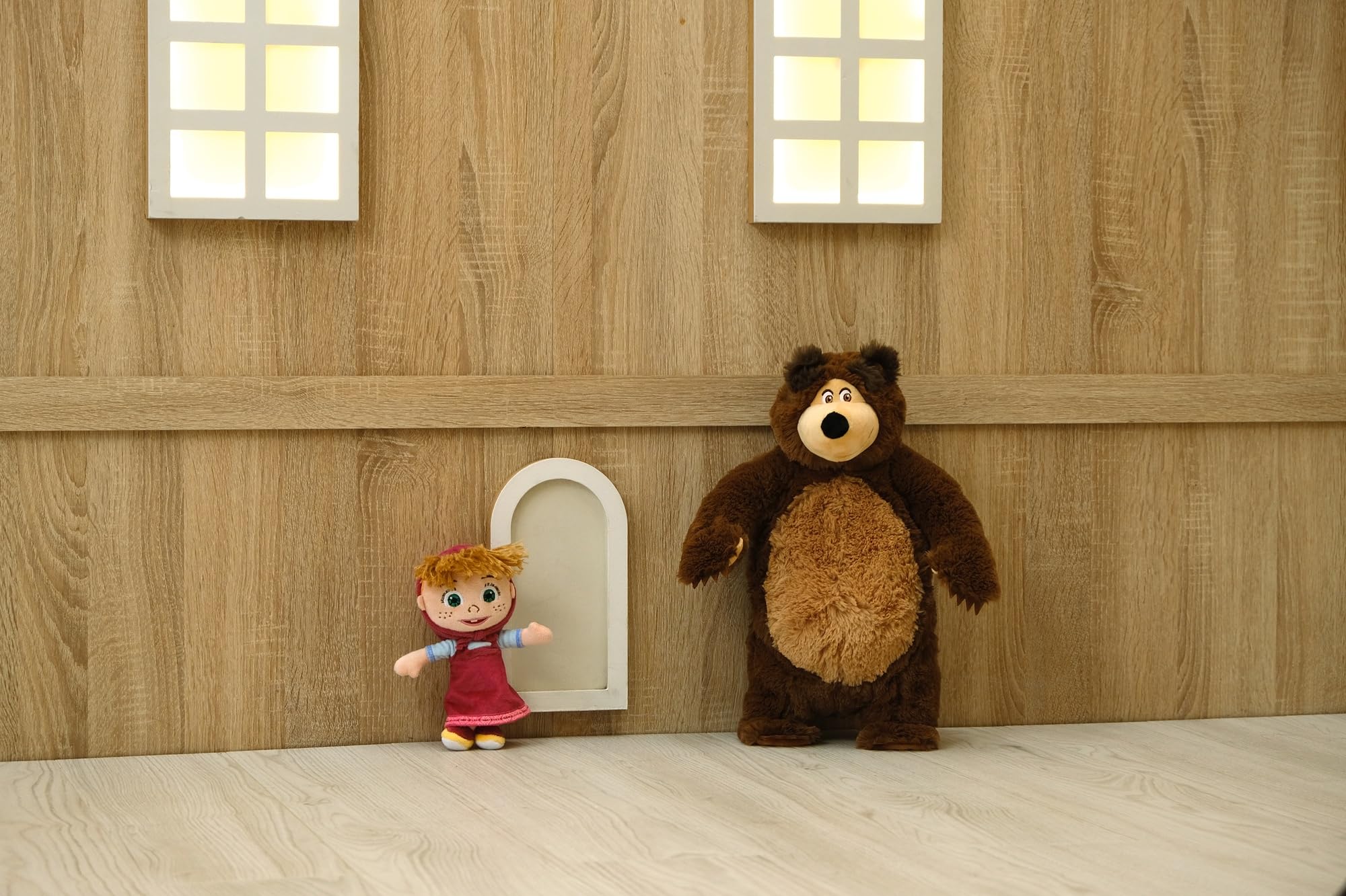 Washable fabric on Masha plush for easy care.
