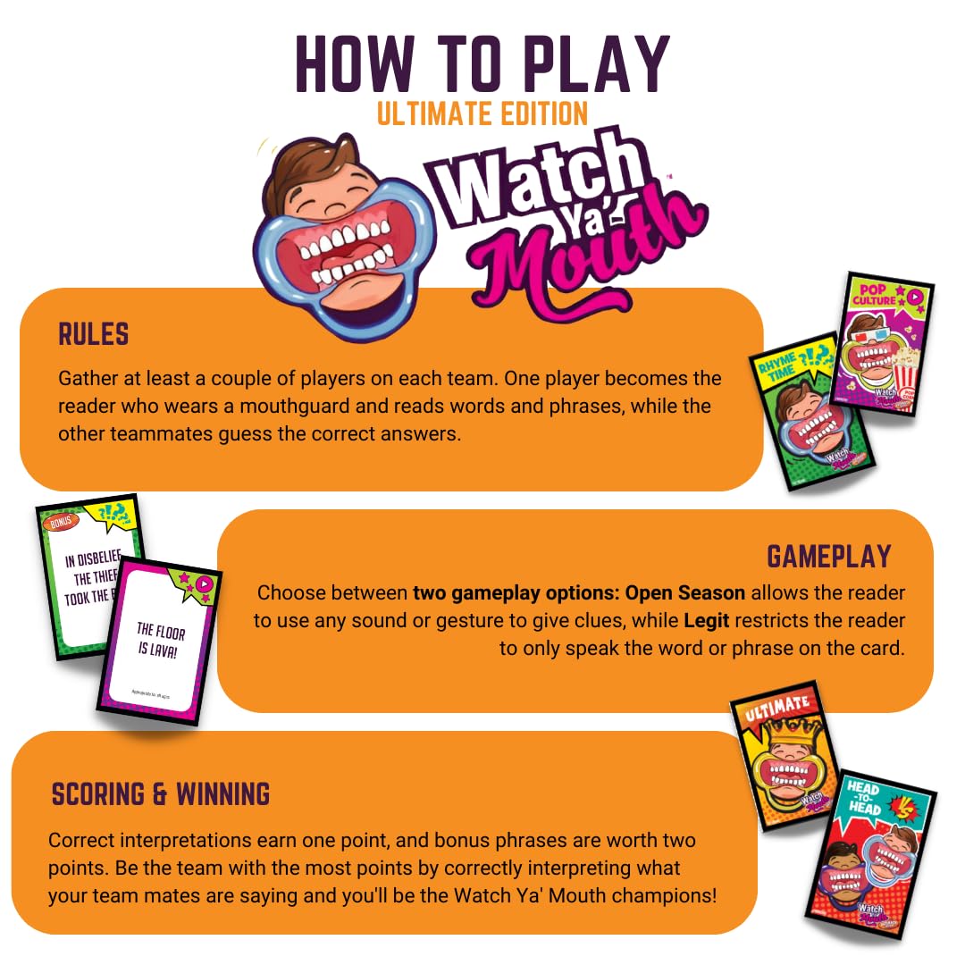 Watch Ya' Mouth pop culture deck cards spark timely humor and team fun.