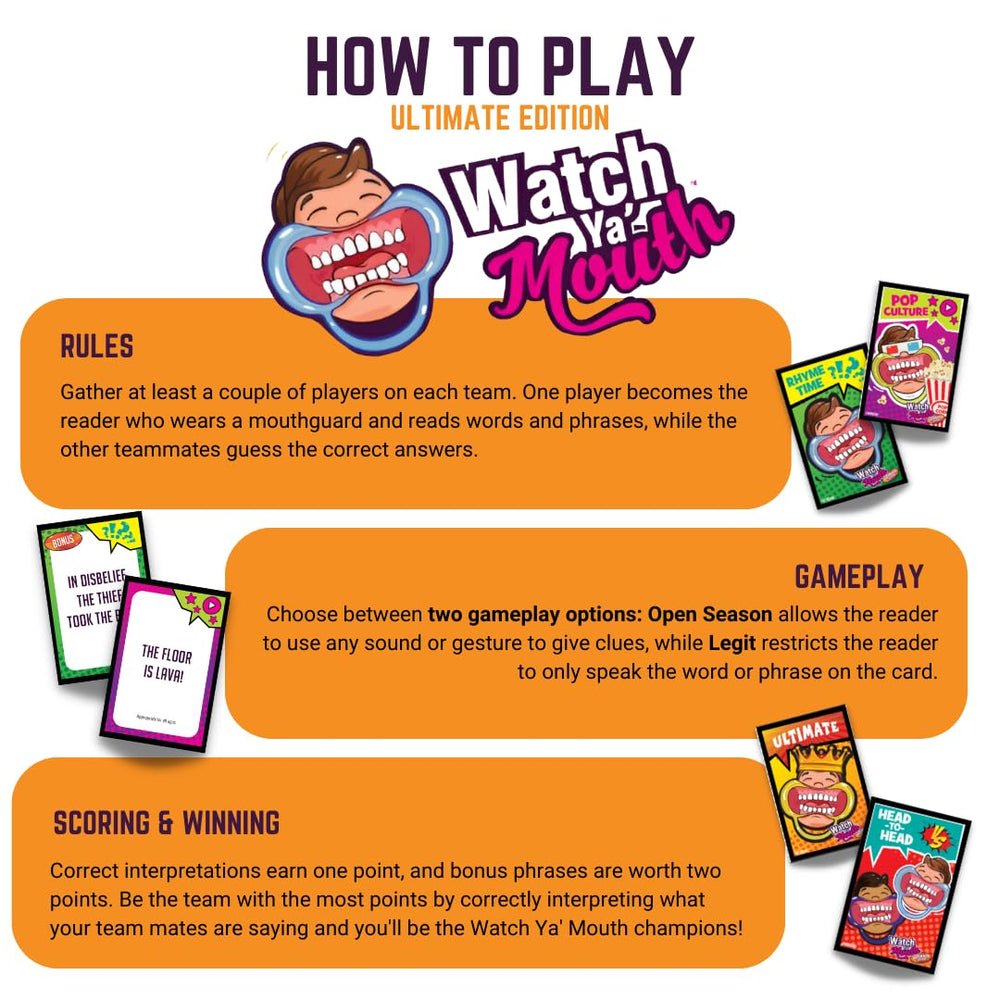 Watch Ya' Mouth pop culture deck cards spark timely humor and team fun.