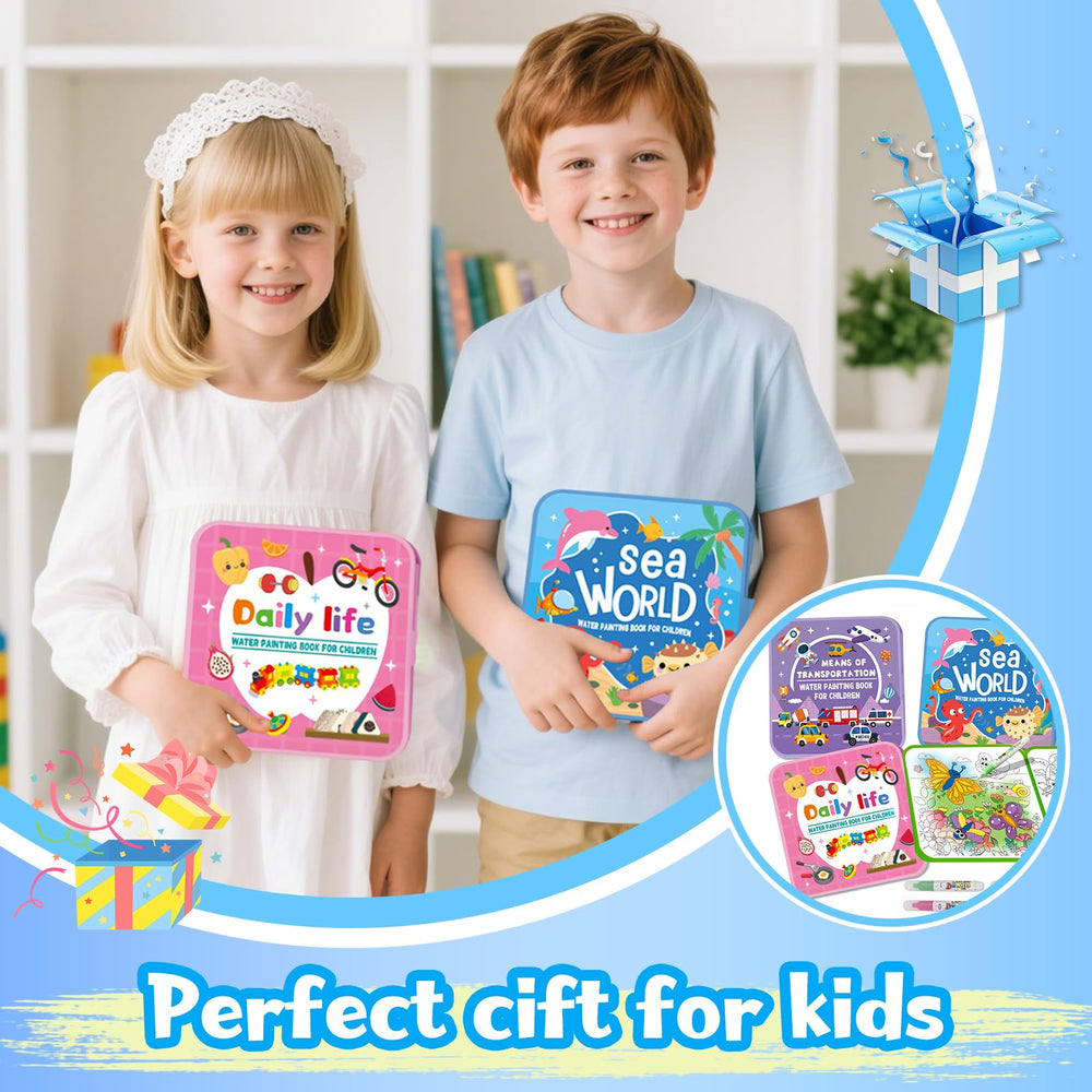Travel-friendly Water Painting Book for Kids for hands-on art on the go