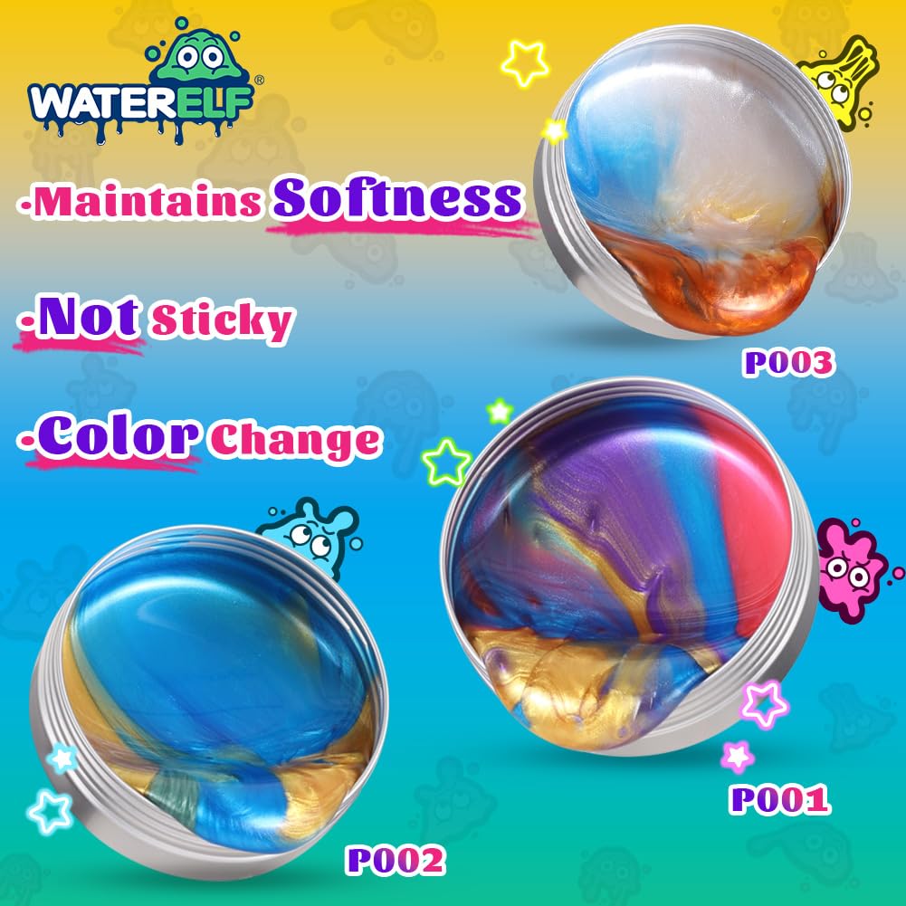 WATERELF Play Putty in use for fidgeting at desks and bags