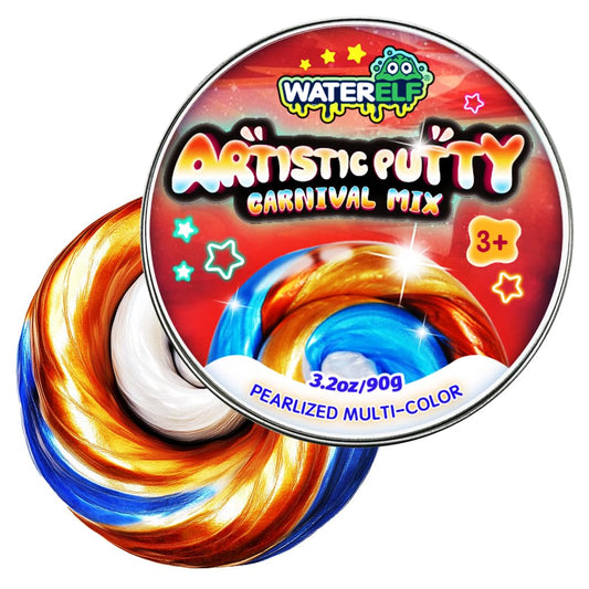 Waterelf Putty gold tin closeup for creative play