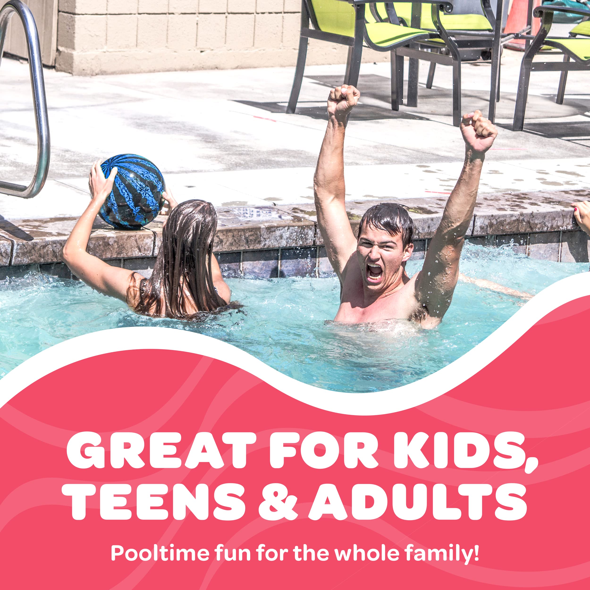 Watermelon Ball blue design adds vibrant color to any pool day.