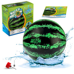 Watermelon Ball easy-fill setup with needle-nose adapter enables quick pool play