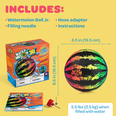 Watermelon Ball JR durable vinyl membrane withstands rugged pool games.