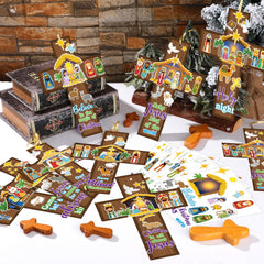 Watersay gold ribbon rolls add a festive finish to holiday crosses