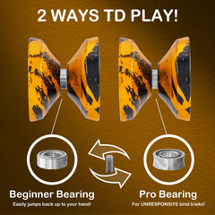 WATIEOBOO Yoyo R8 6061 aluminum butterfly design, durable and smooth.