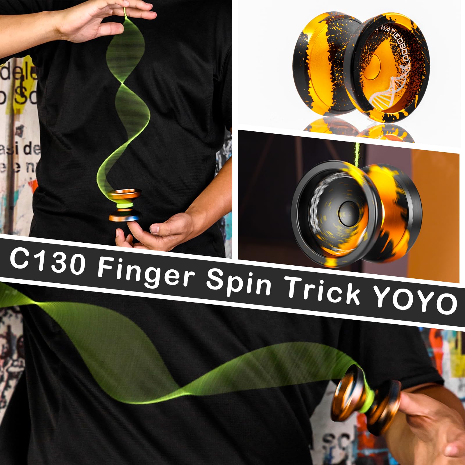 WATIEOBOO yoyo dual-mode: responsive and unresponsive play for all levels.
