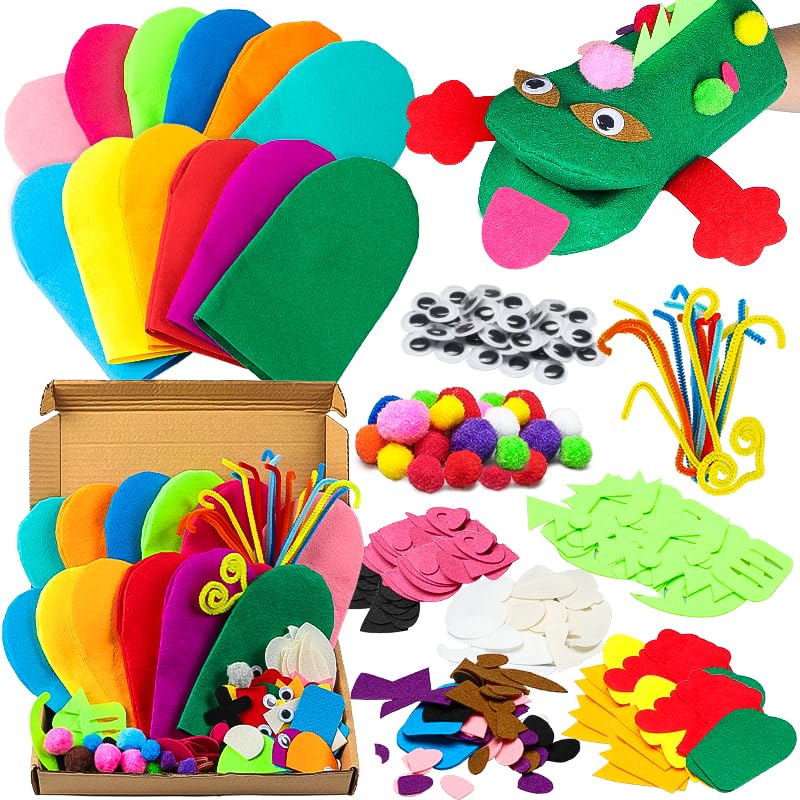 Watinc 12pcs hand puppet kit for imaginative storytelling at home