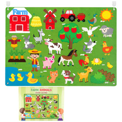 WATINC Farm Animals felt story board background enables imaginative play on a giant canvas