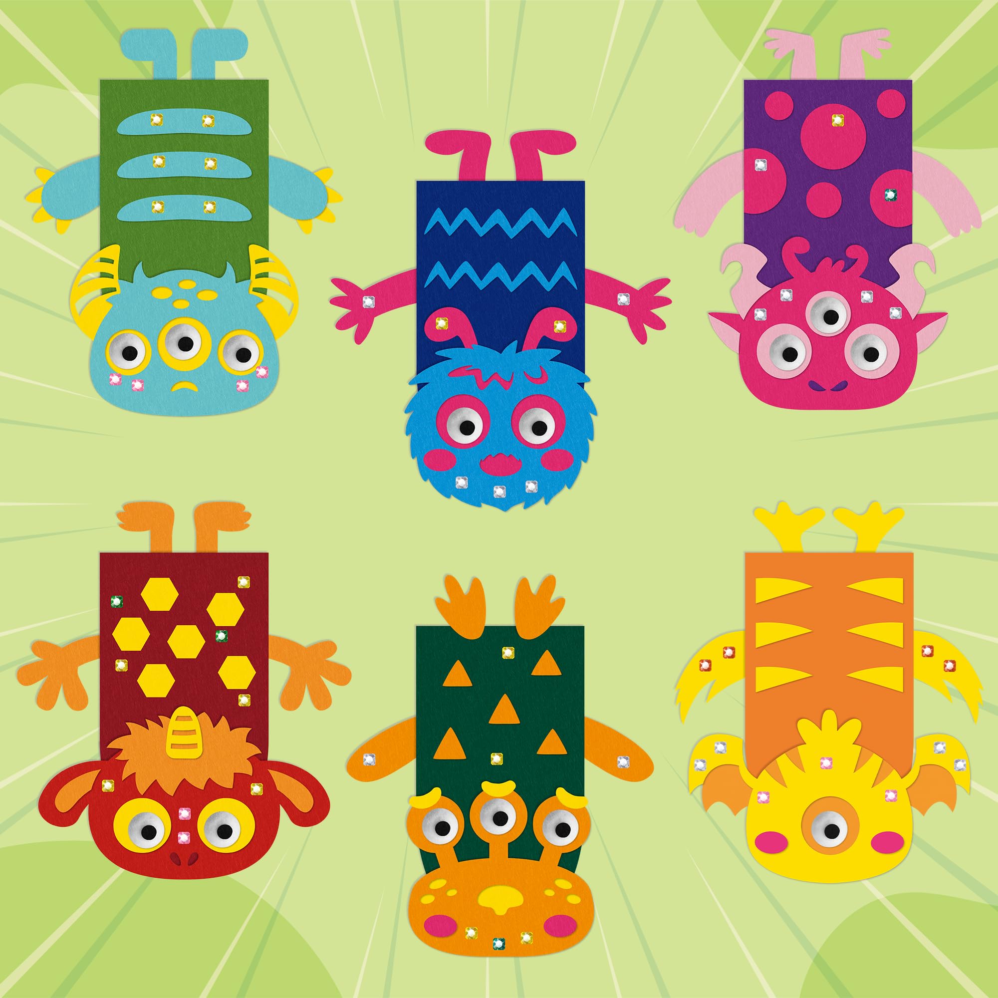 Felt decorations bundle adds varied textures and colors to customize puppets.