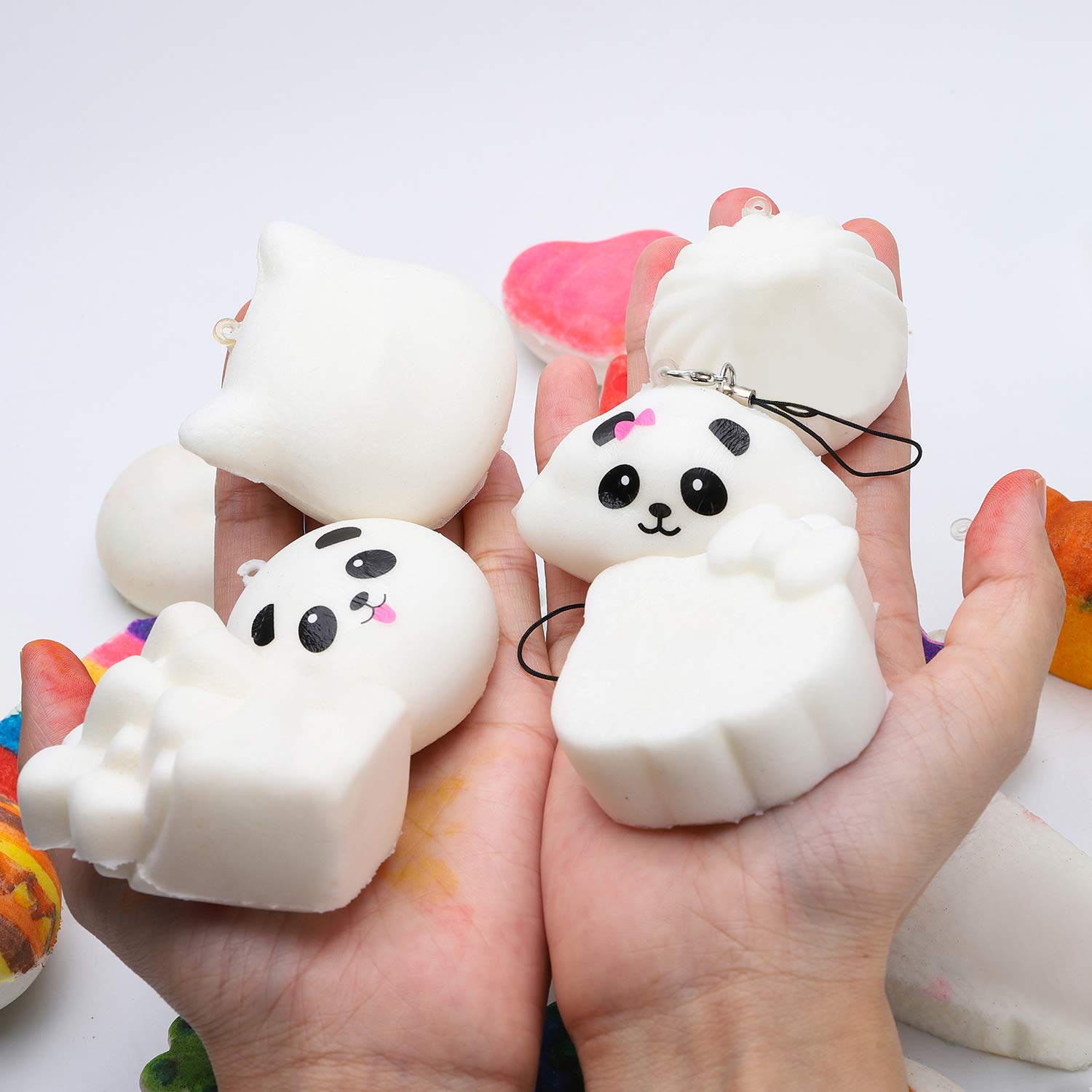 WATINC kawaii mini bread squeeze toy ready for keychains.